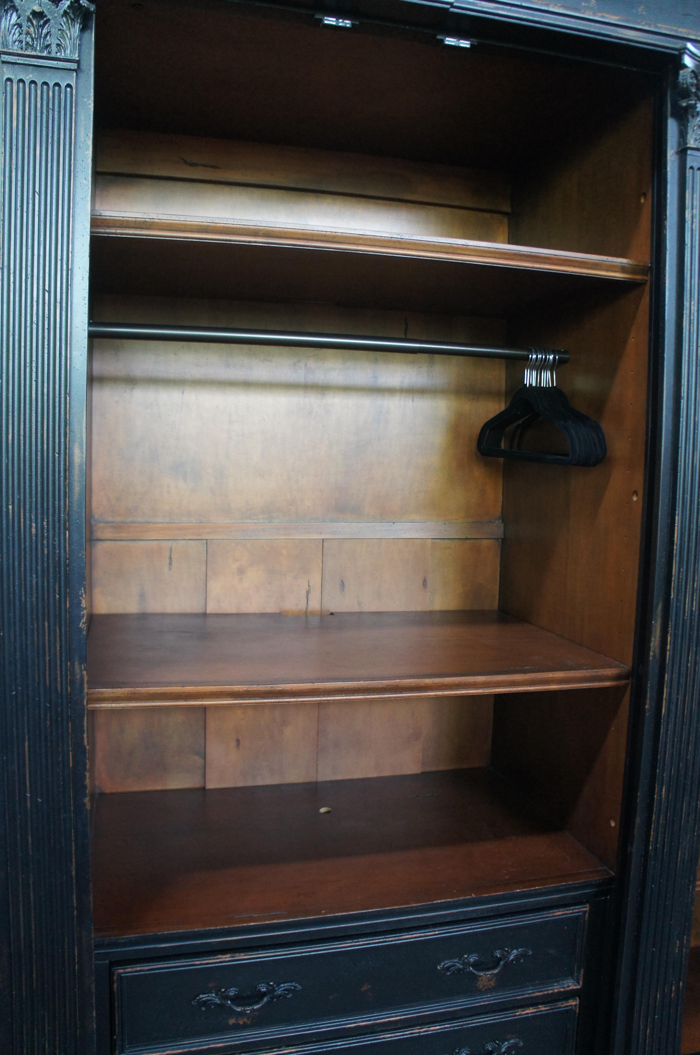Habersham Regency French Empire Entertainment Cabinet Bookcase Wardrobe Armoire 5