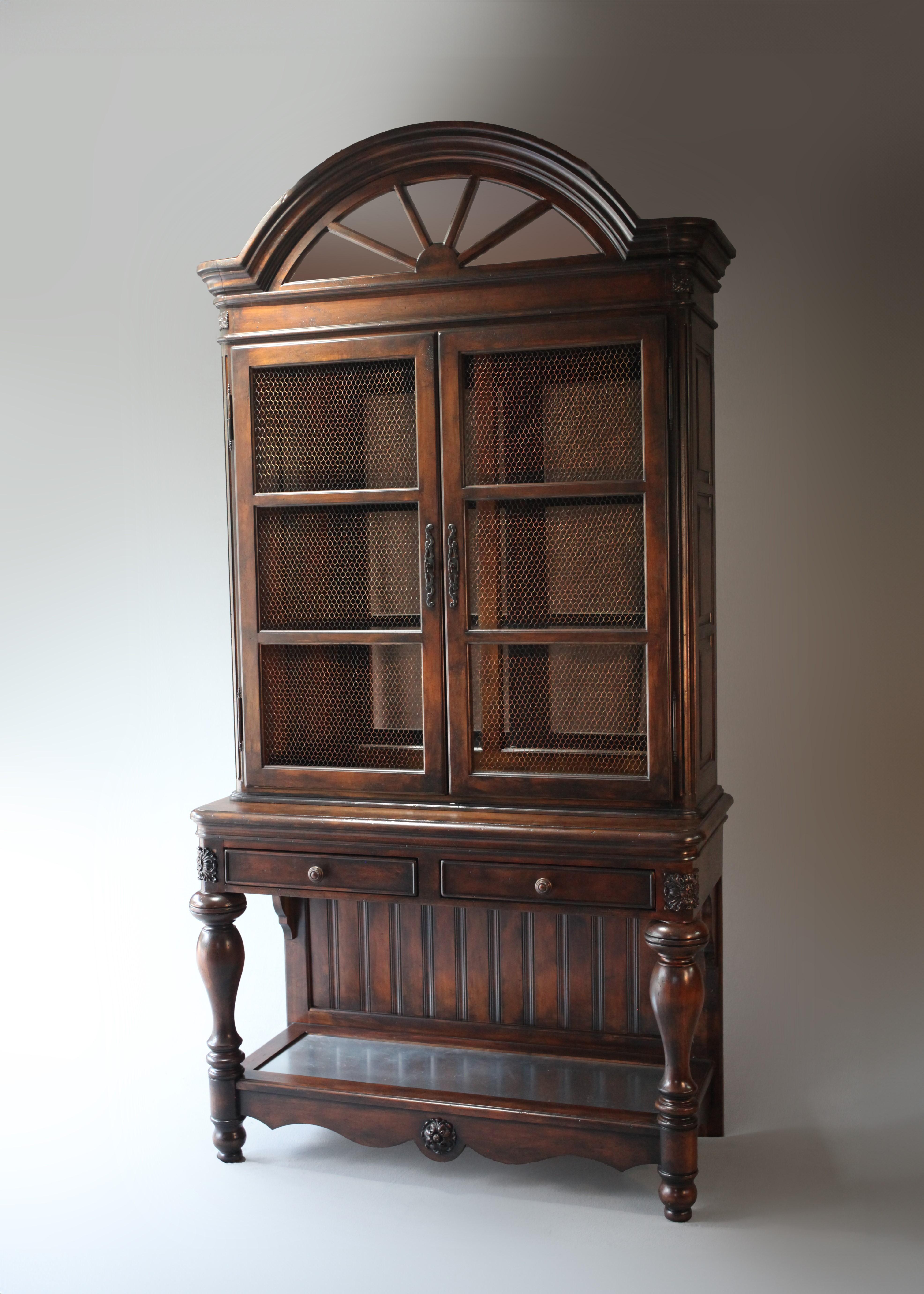 Hand-Crafted Habersham Savannah Cabinet On Stand For Sale