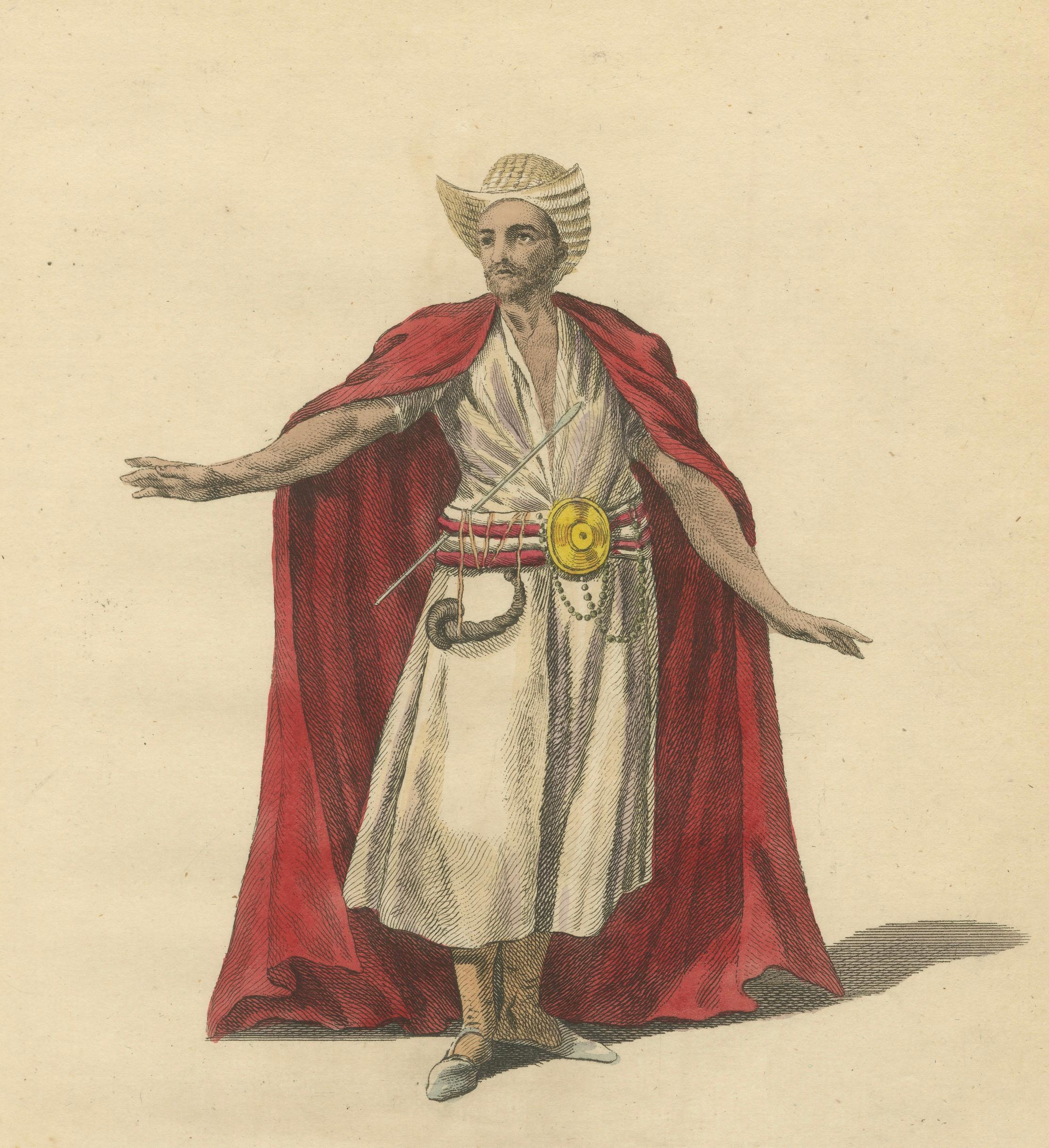 Habit of a Dervish of India, 1700 – Hand-Colored Costume Engraving