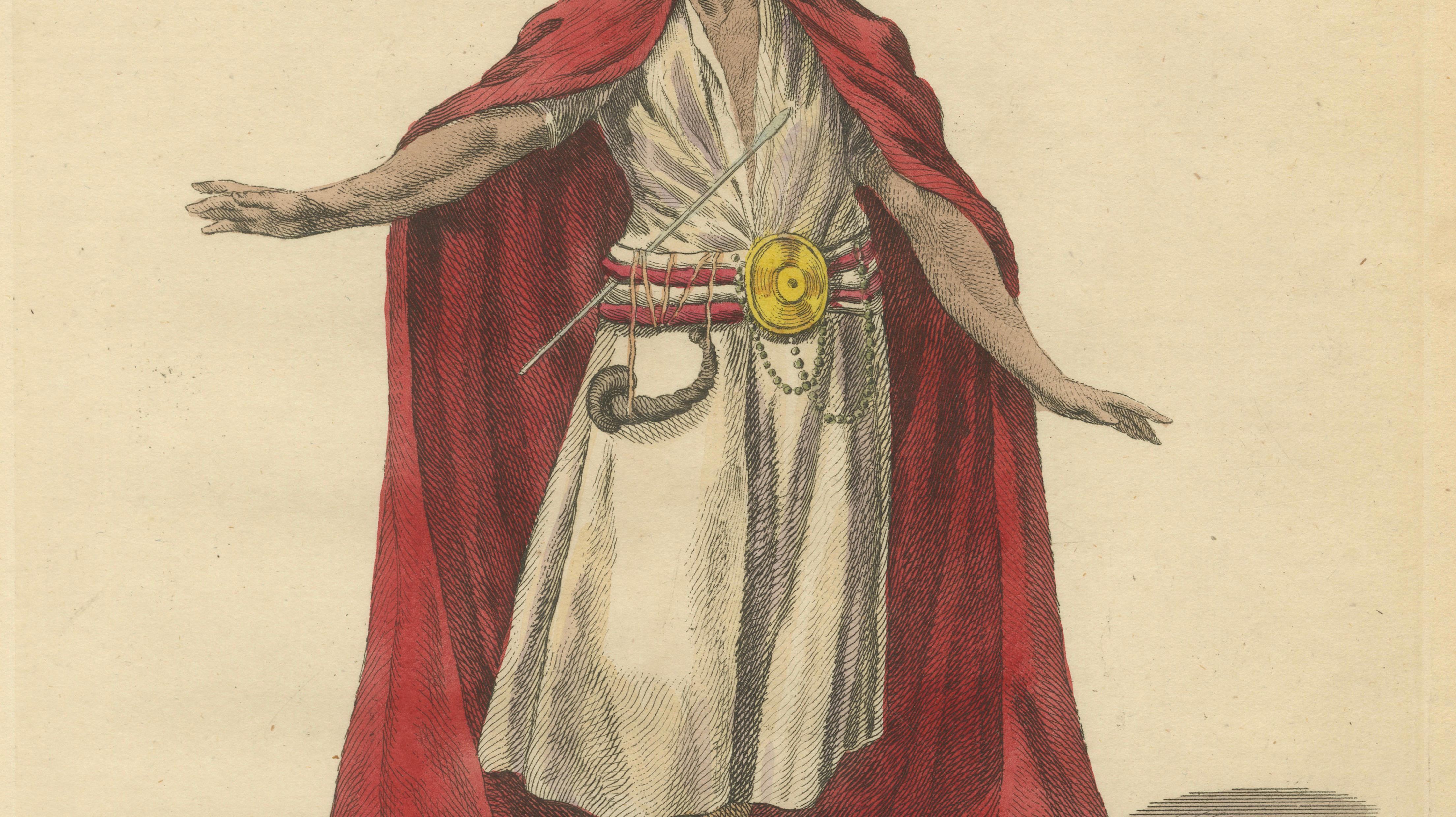 Habit of a Dervish of India, 1700 – Hand-Colored Costume Engraving