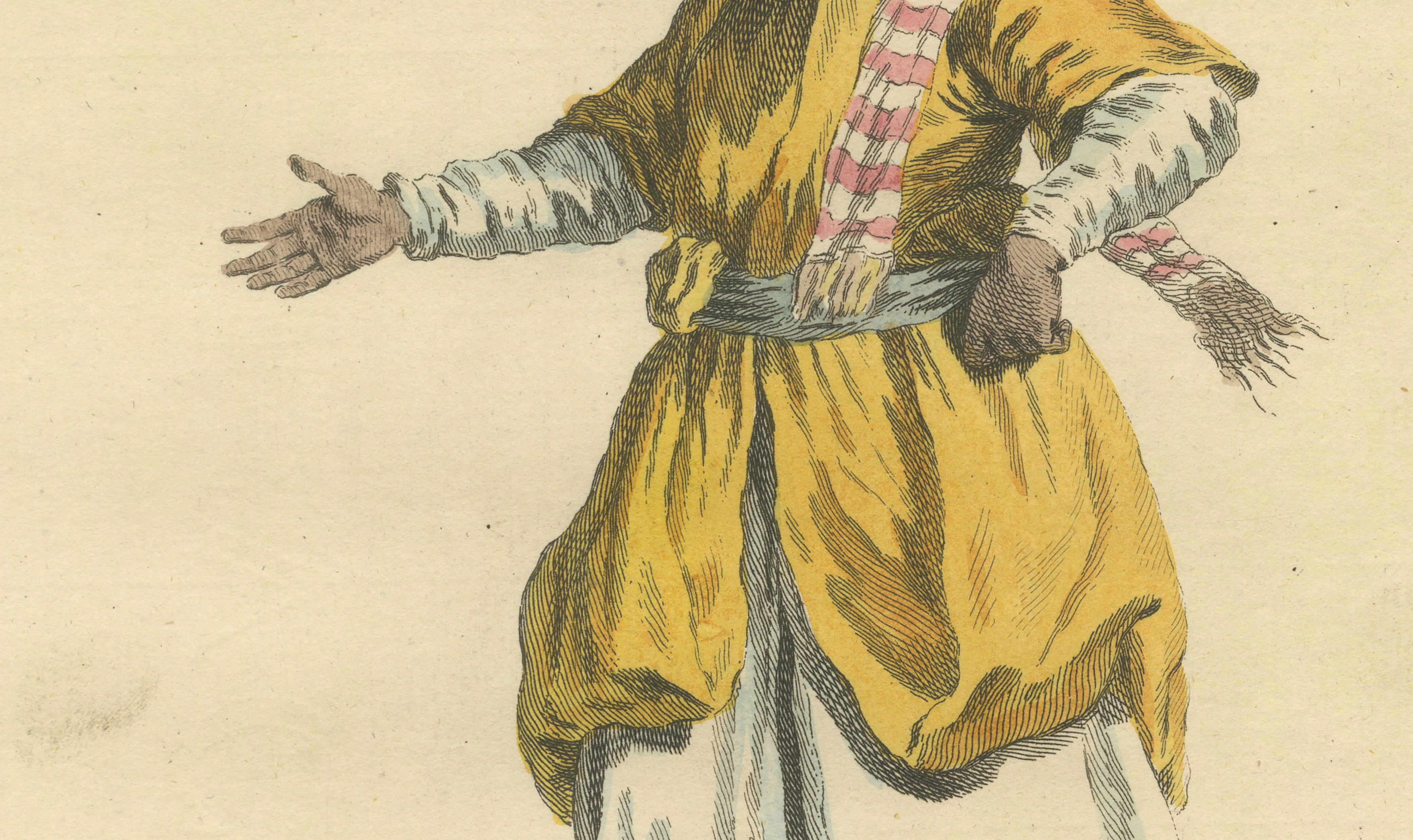 Habit of a Moorish Slave, North African Costume Engraving, 1749