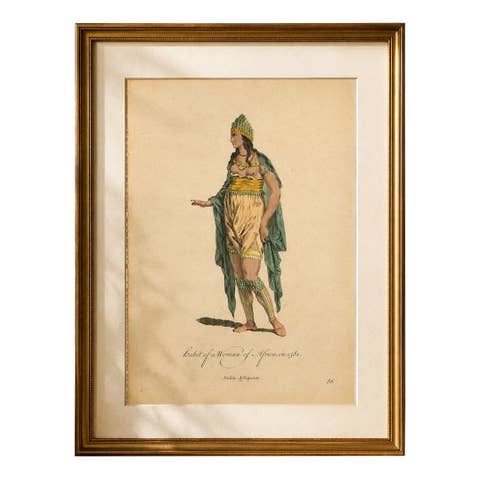 Habit of a Woman of Africa in 1581, Early Ethnographic Costume Engraving, 1749