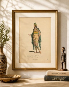 Habit of a Woman of Africa in 1581, Early Ethnographic Costume Engraving, 1749