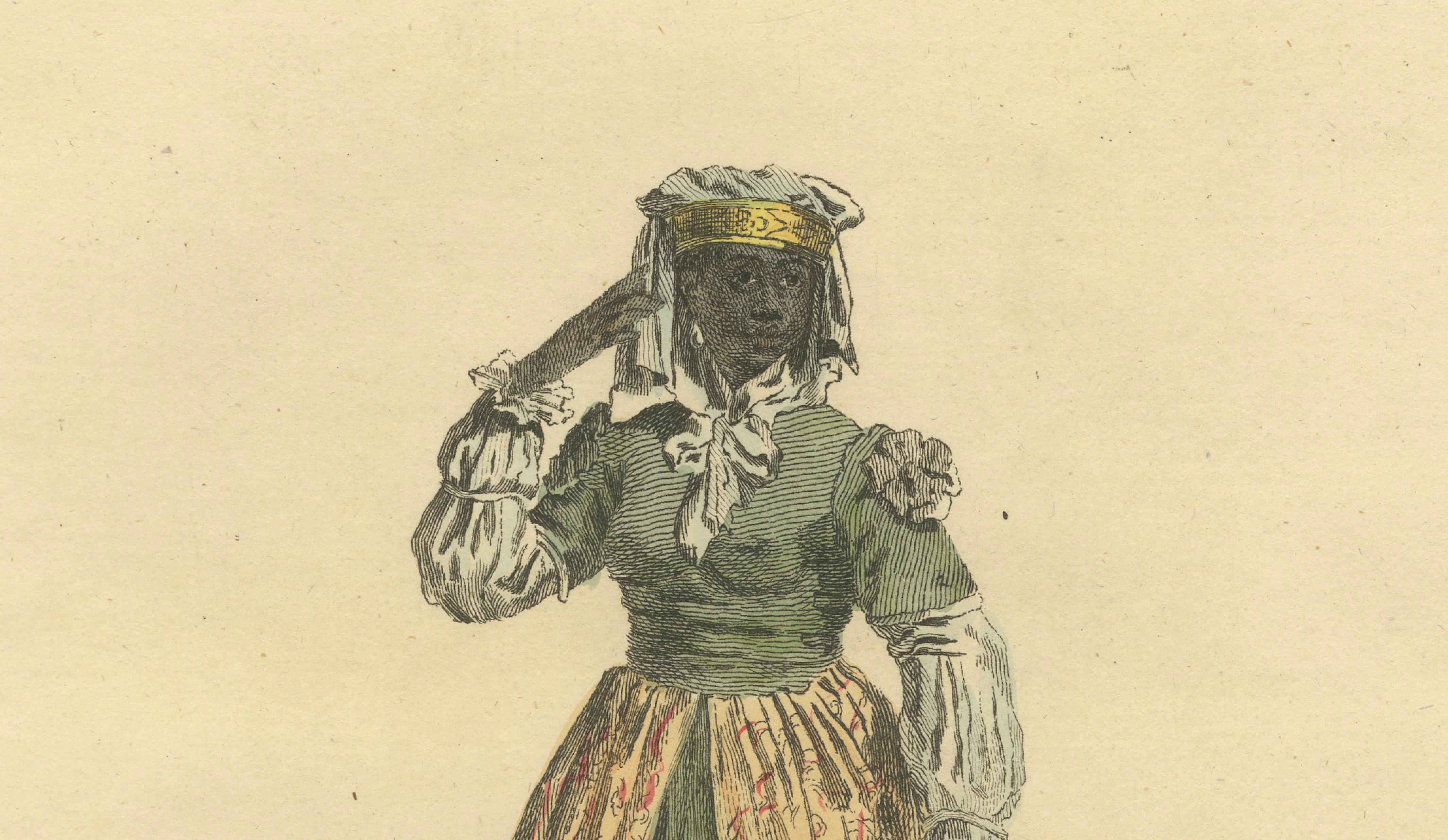 Habit of a Woman of Fez in Africa, Elegant Costume Engraving, 1749