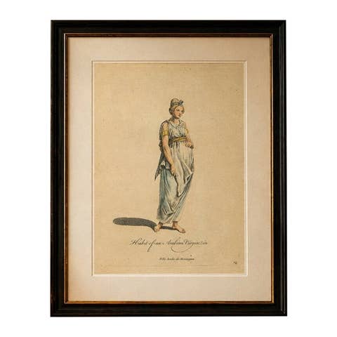 Habit of an Arabian Virgin, Hand-Colored Engraving, Thomas Jefferys, 1749