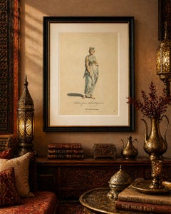 Habit of an Arabian Virgin, Hand-Colored Engraving, Thomas Jefferys, 1749