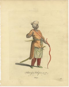 Habit of an Ethiopian, Early Ethnographic Costume Engraving, 1749