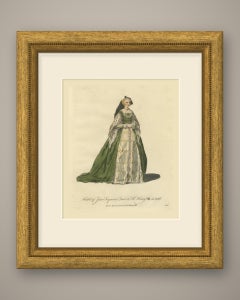 Habit of Jane Seymour, Queen to Henry VIII in 1536, Jefferys Plate, 1757