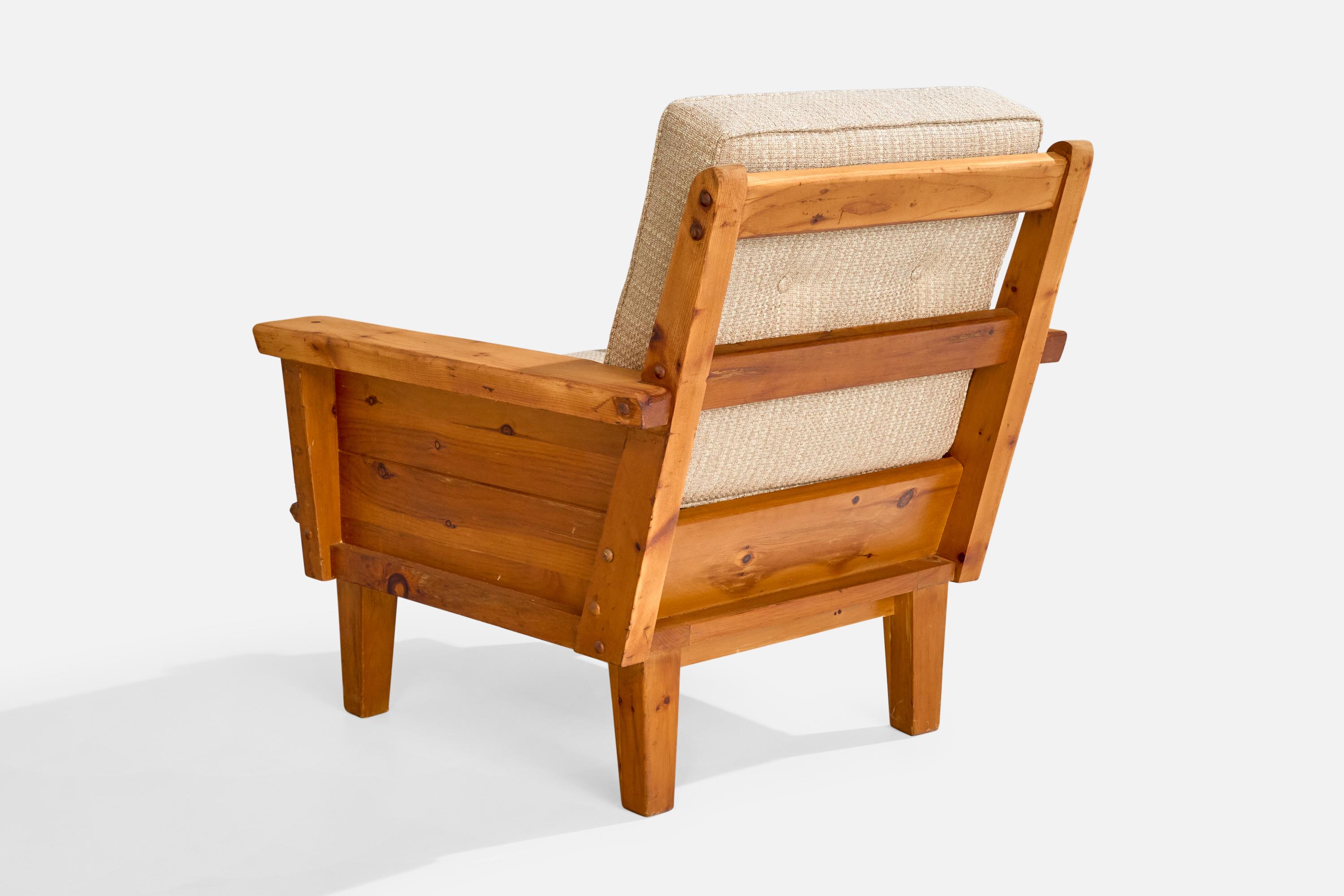 Habitant, fauteuils de salon, pin, tissu, États-Unis, années 1940 en vente 4