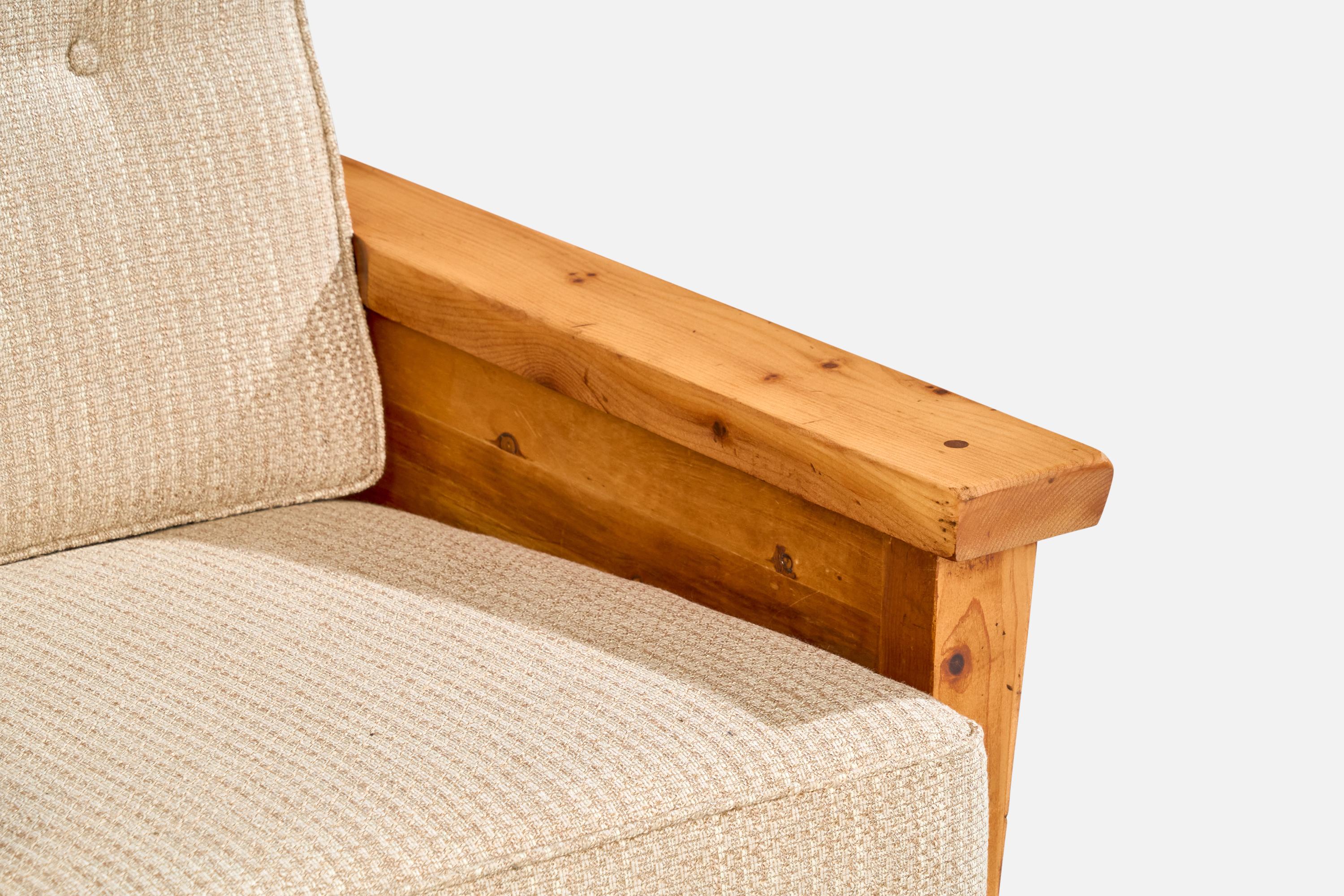 Habitant, fauteuils de salon, pin, tissu, États-Unis, années 1940 en vente 8