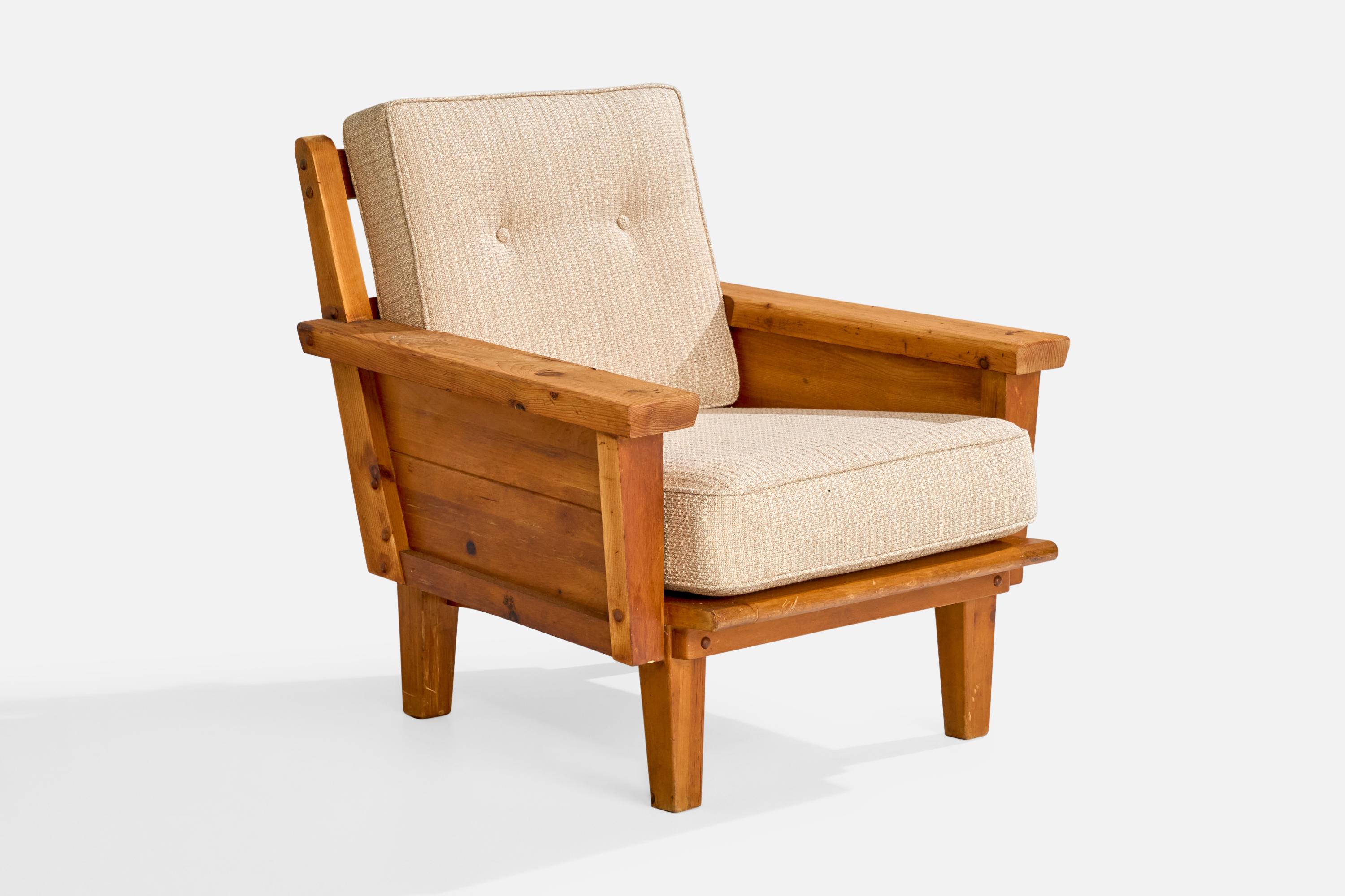 Habitant, fauteuils de salon, pin, tissu, États-Unis, années 1940 en vente 3