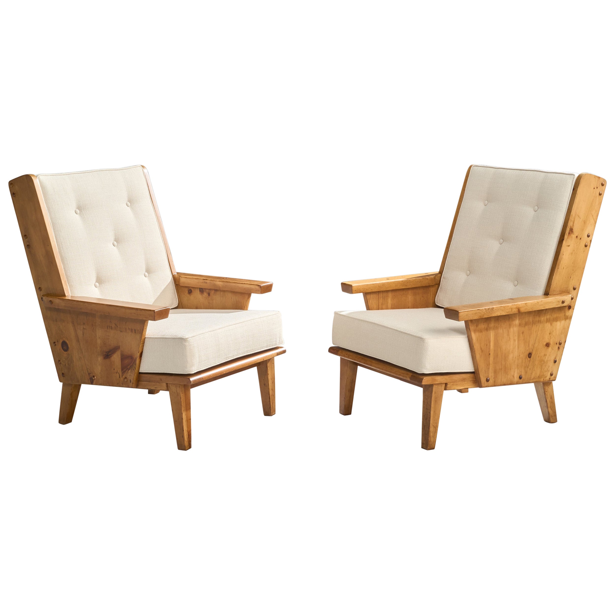 Habitant, fauteuils de salon, pin, tissu, États-Unis, années 1940 en vente