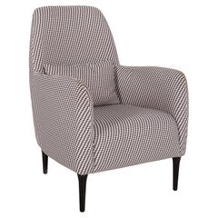 Habitat Daborn Fabric Armchair Gray Black White Checkered Incl. Kisssen Chair