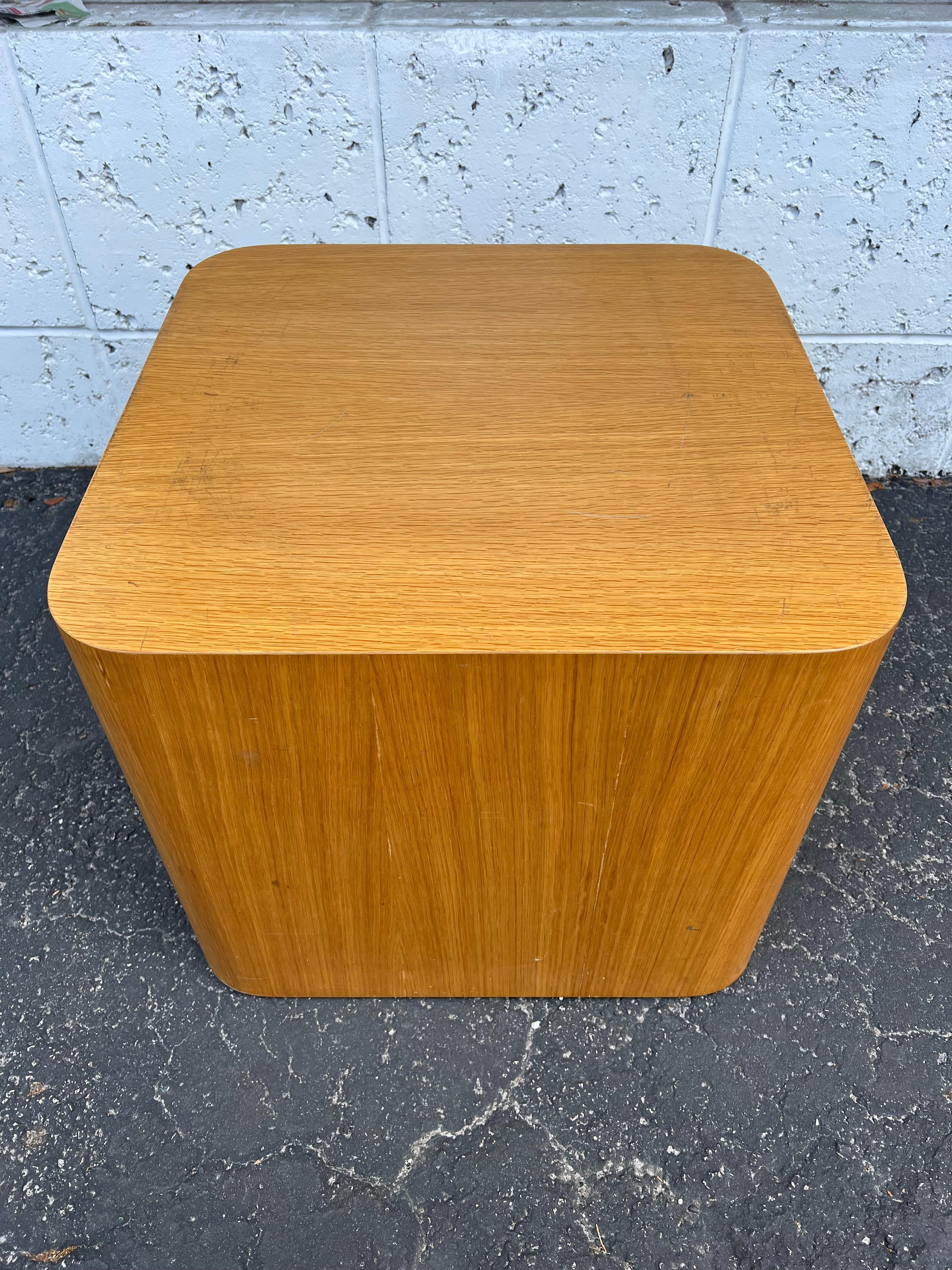 Oak Habitat Intrex Pedestal Table For Sale