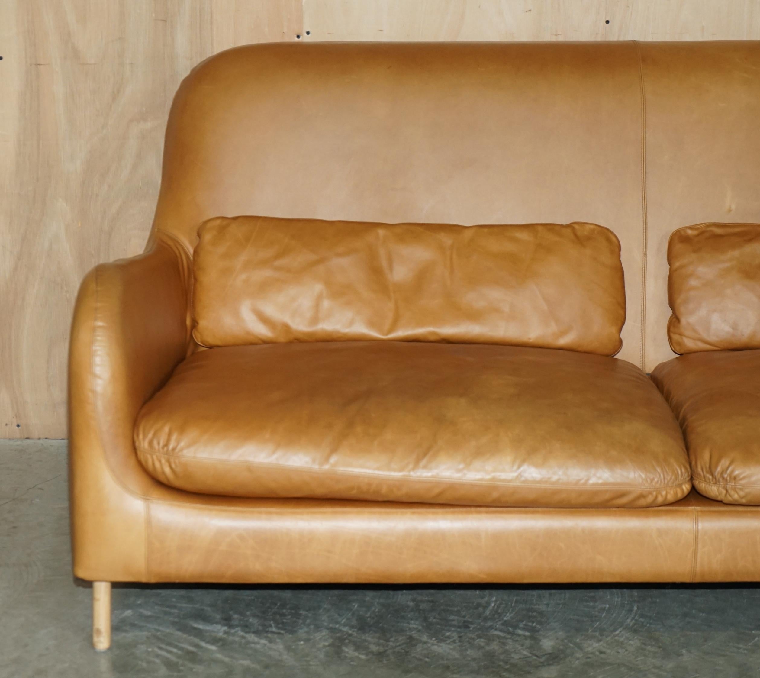 habitat leather sofa