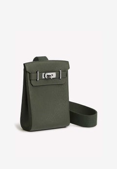 Hac A Dos PM Backpack in Vert de Gris Togo with Palladium Hardware