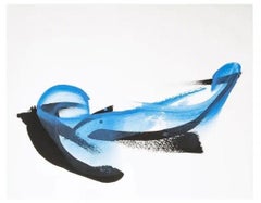 N572 de Hachiro Kanno - Calligraphie, peinture abstraite, encre, acrylique