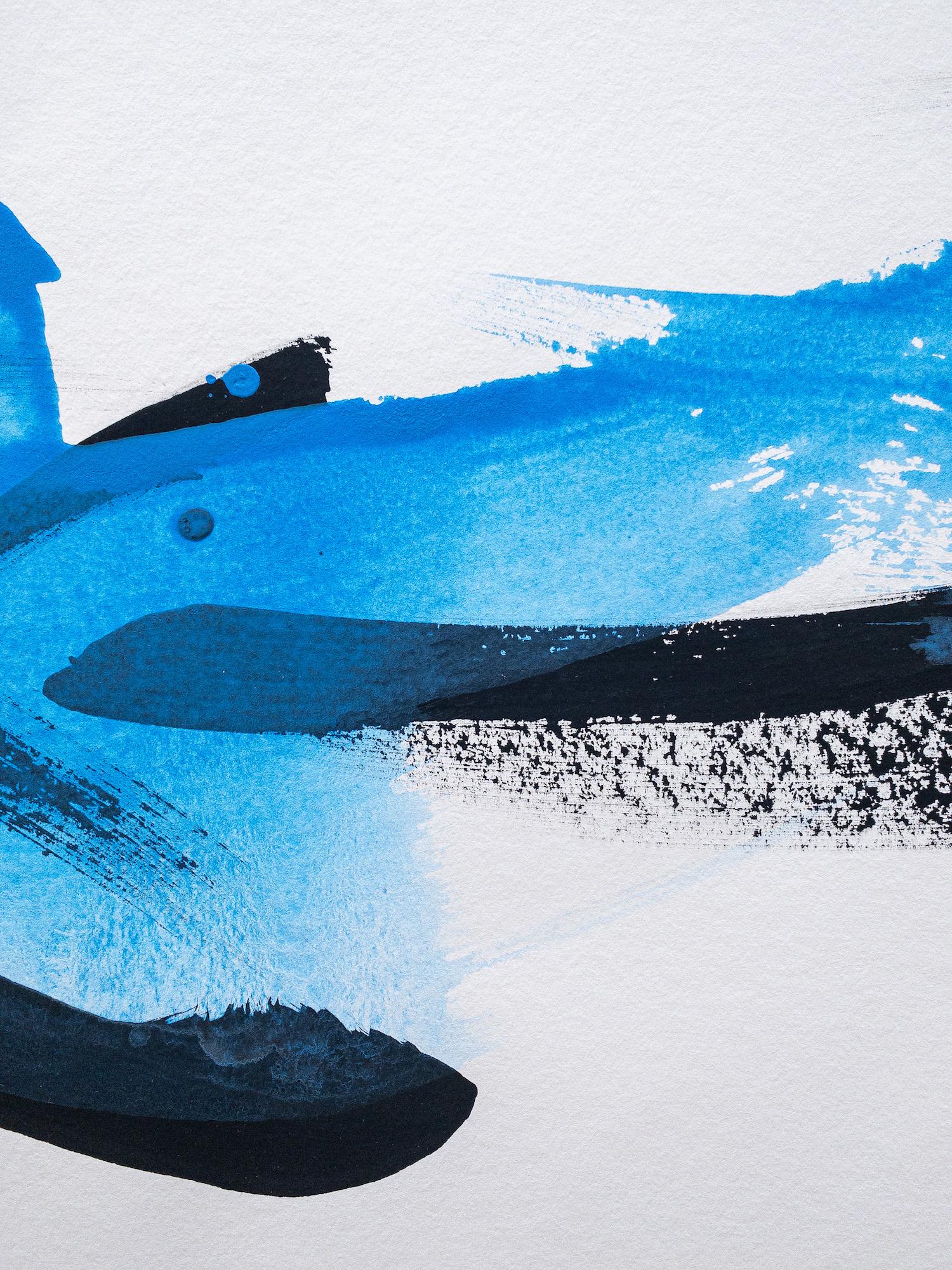 N572 by Hachiro Kanno - Calligraphy, abstract painting, ink, acrylic on paper For Sale 5