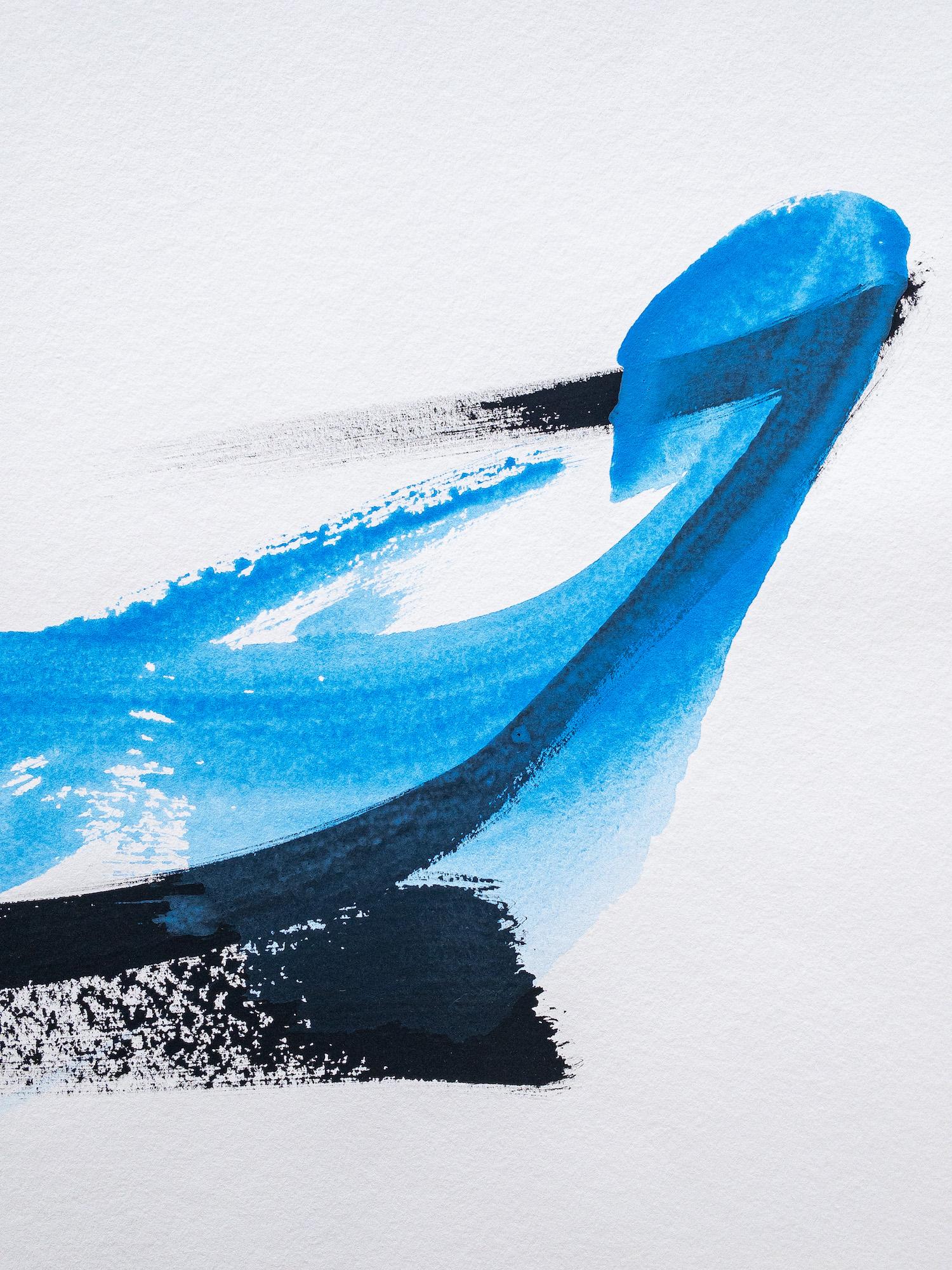 N572 by Hachiro Kanno - Calligraphy, abstract painting, ink, acrylic on paper For Sale 6