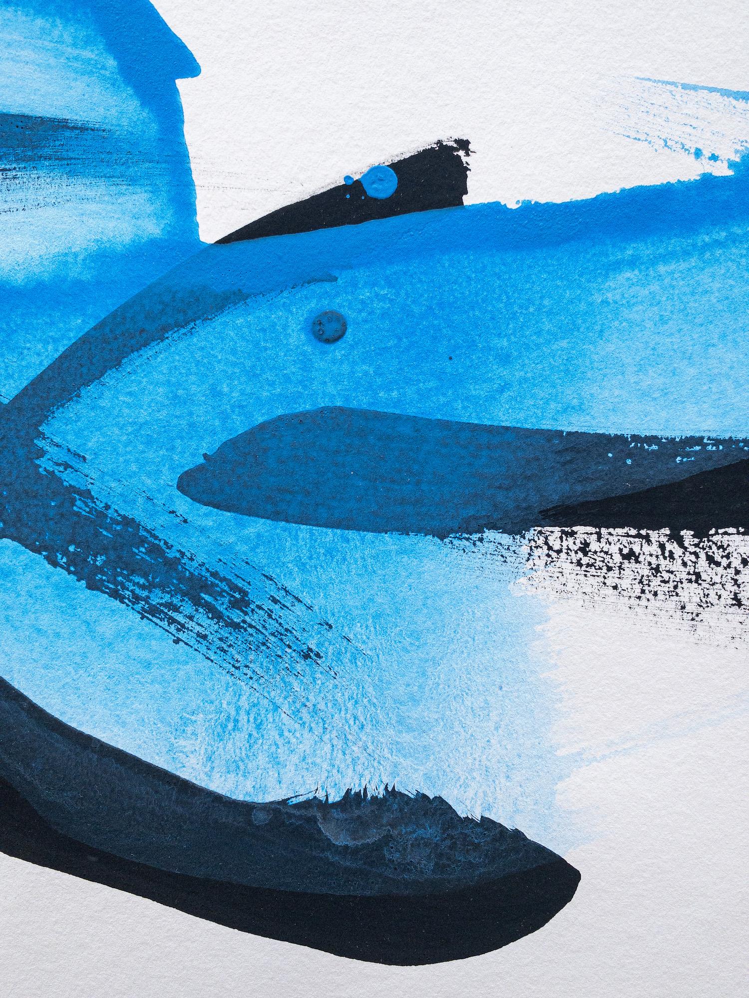 N572 by Hachiro Kanno - Calligraphy, abstract painting, ink, acrylic on paper For Sale 7