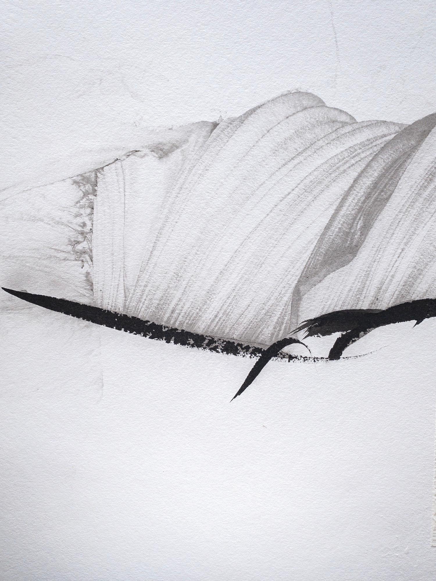 Permanescence N496D by Hachiro Kanno - Calligraphy-based abstract work on paper For Sale 10