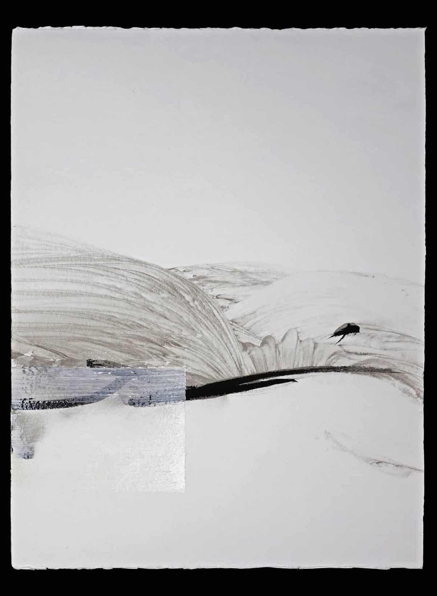 Permanescence N496D par Hachiro Kanno, œuvre abstraite sur papier basée sur la calligraphie en vente 3