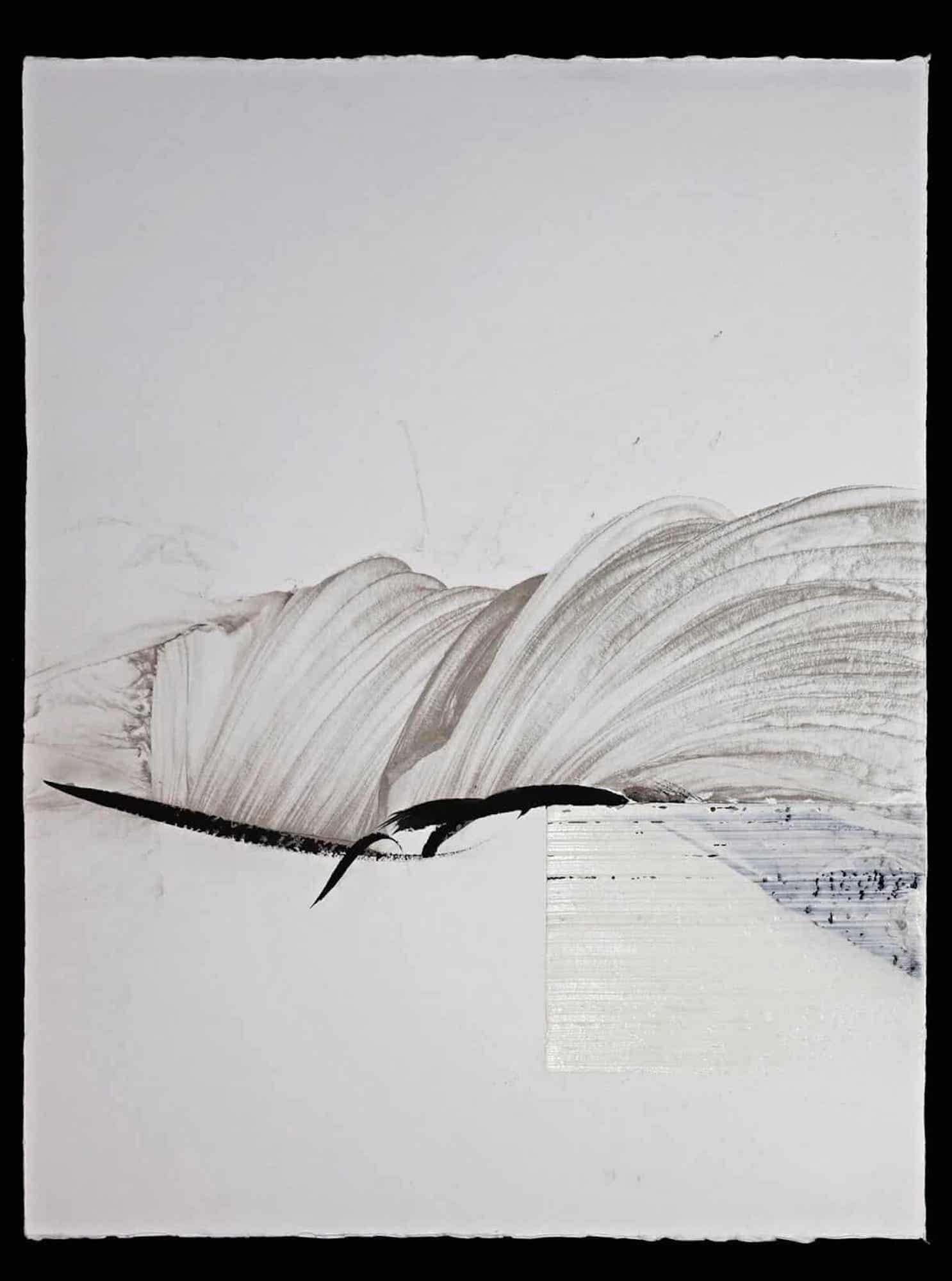 Permanescence N496D von Hachiro Kanno – abstraktes Werk auf Kalligraphie basiert auf Papier im Angebot 5