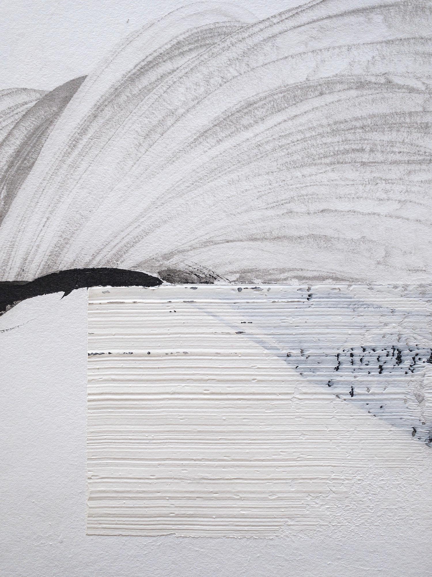 Permanescence N496D von Hachiro Kanno – abstraktes Werk auf Kalligraphie basiert auf Papier im Angebot 6