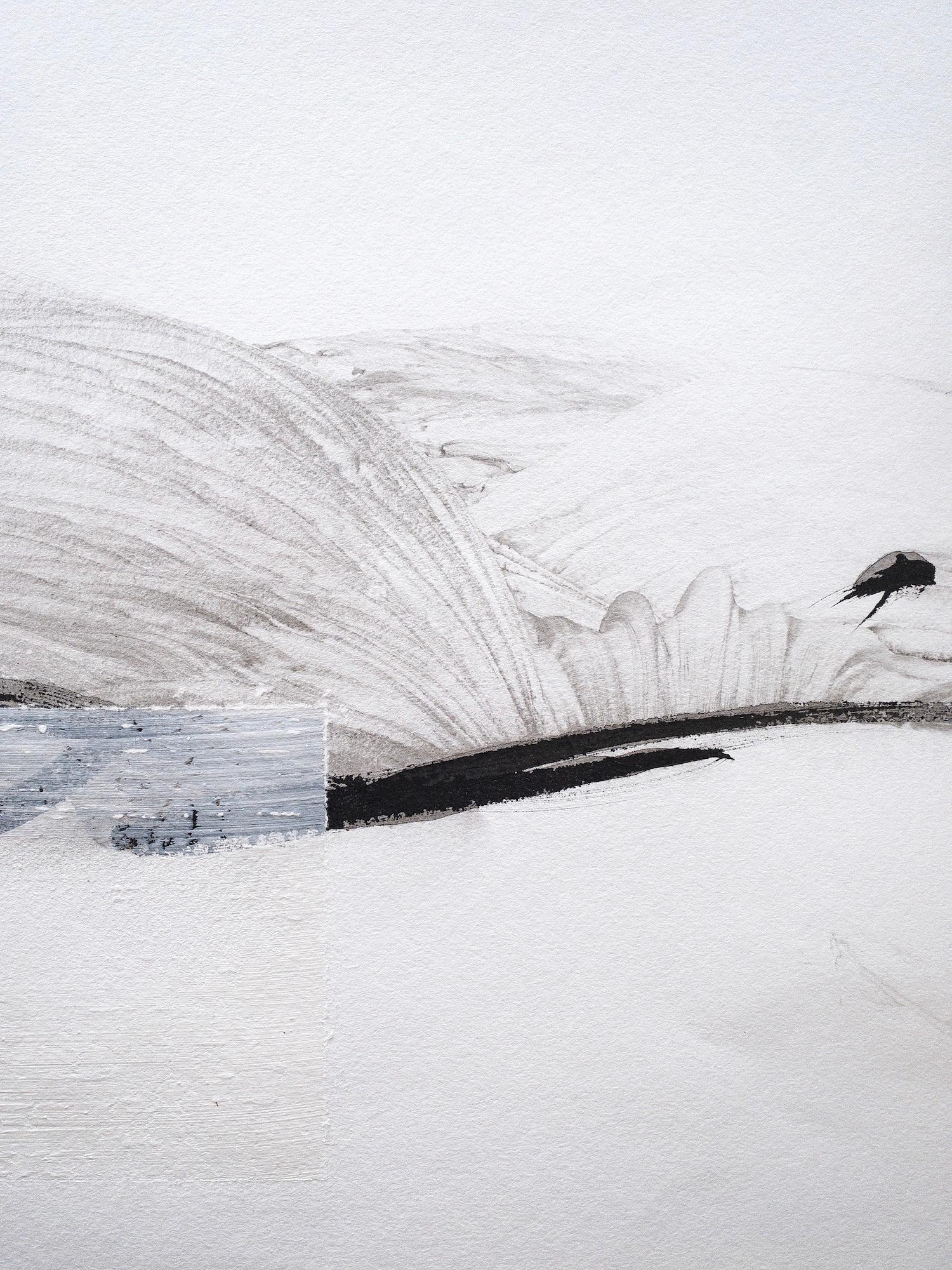 Permanescence N496D by Hachiro Kanno - Calligraphy-based abstract work on paper For Sale 8