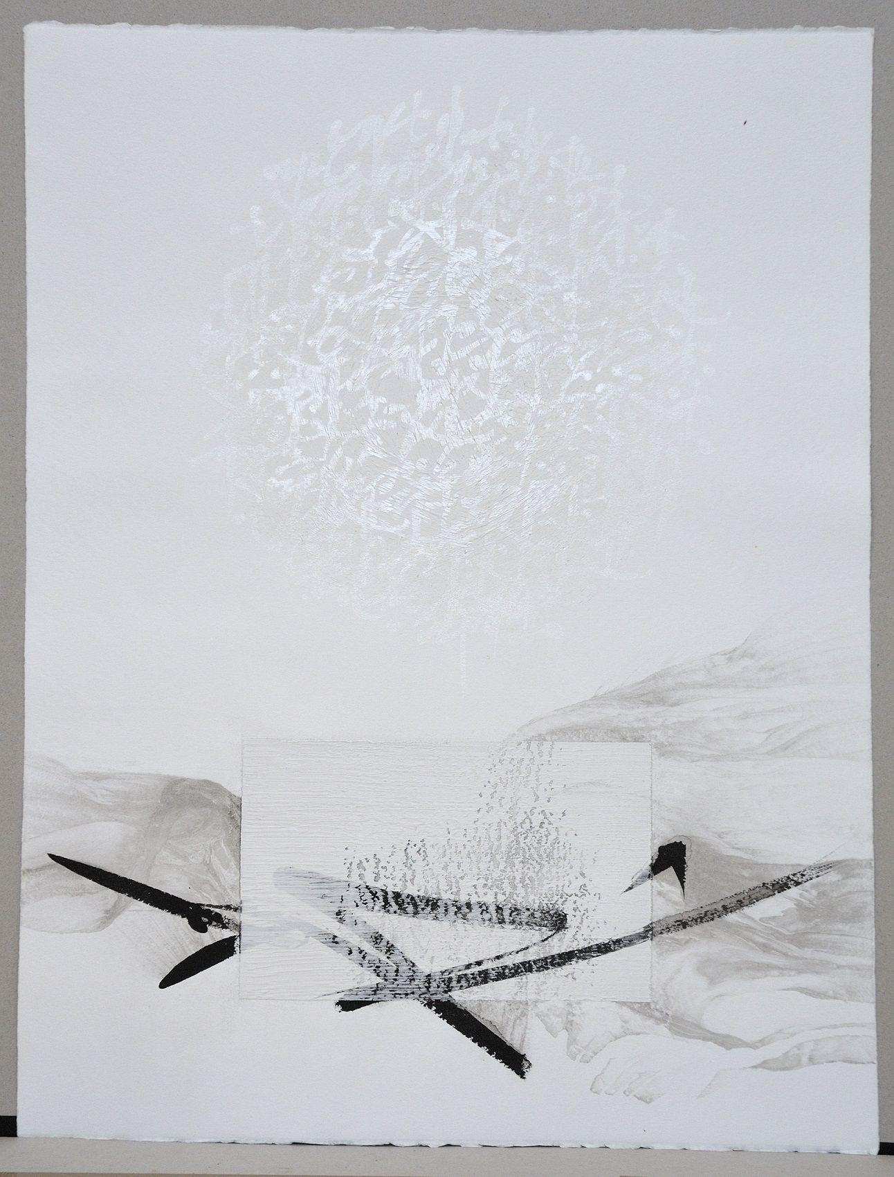 Permanescence N528 ist ein einzigartiges Gemälde des zeitgenössischen japanischen Künstlers Hachiro Kanno, das mit Tusche und Acryl auf Papier gemalt wurde und die Maße 65 × 50 cm hat. 
Das Kunstwerk ist signiert, wird ungerahmt verkauft und wird