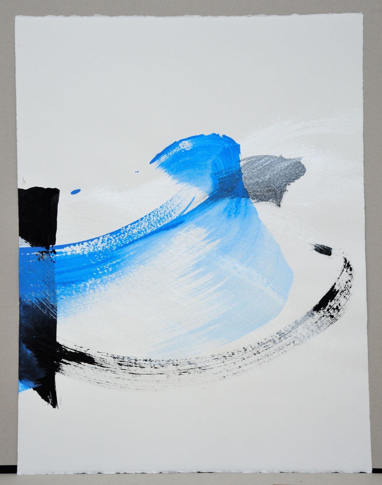 Permanescence N548-D par Hachiro Kanno, œuvre abstraite sur papier basée sur la calligraphie en vente 3