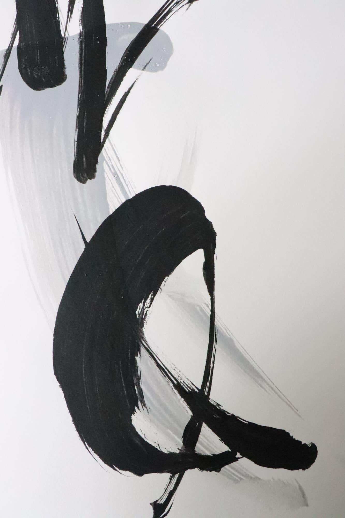 Permanescence N727 von Hachiro Kanno - Kalligrafie, abstraktes Gemälde, Tinte  im Angebot 2