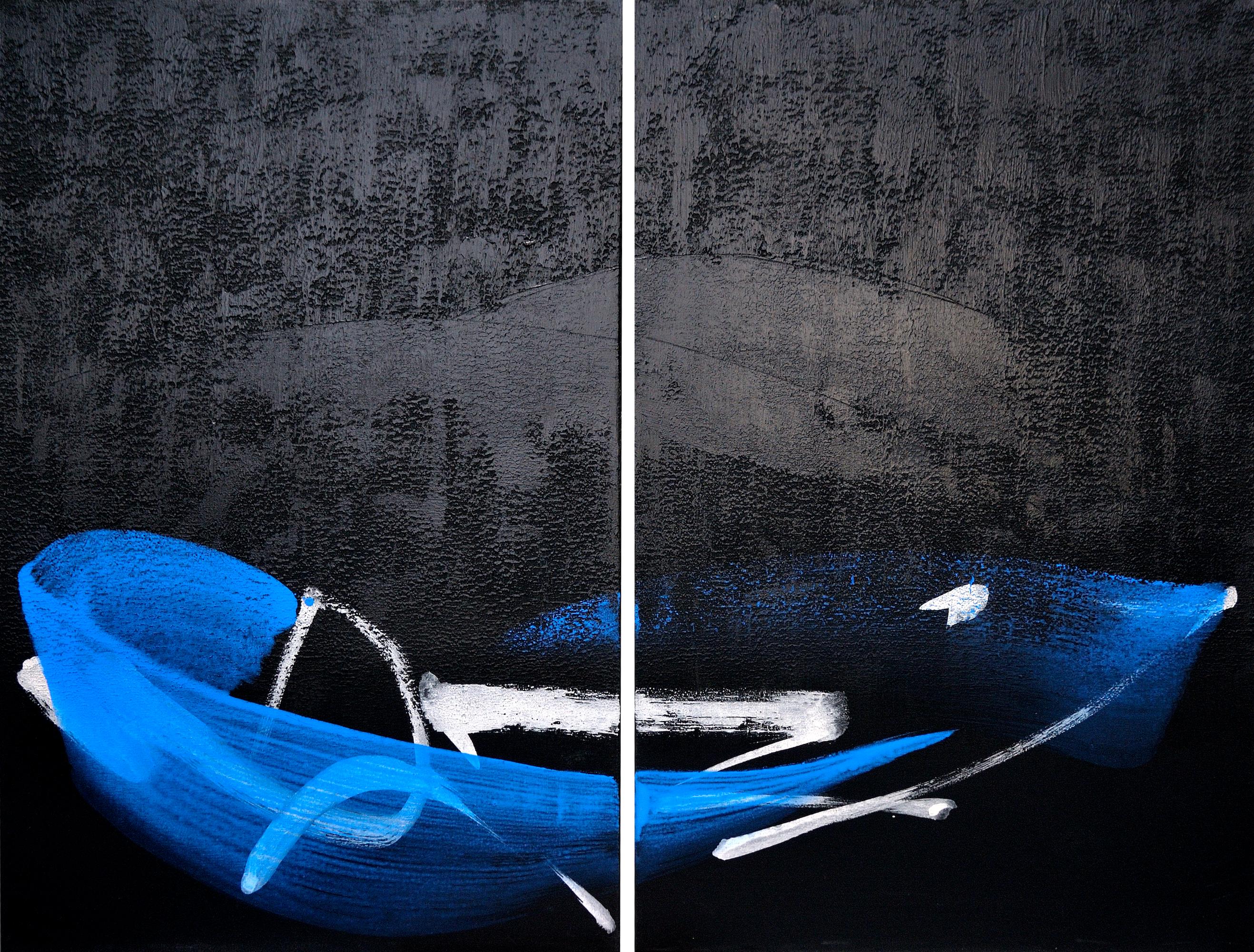 Permanescence TN693-D by Hachiro Kanno - Calligraphy-based abstract painting