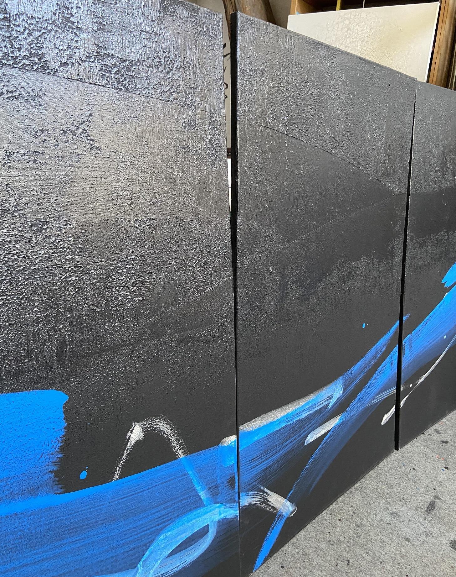 Permanescence TN694-T von Hachiro Kanno – abstraktes Gemälde auf Kalligraphie basiert im Angebot 2