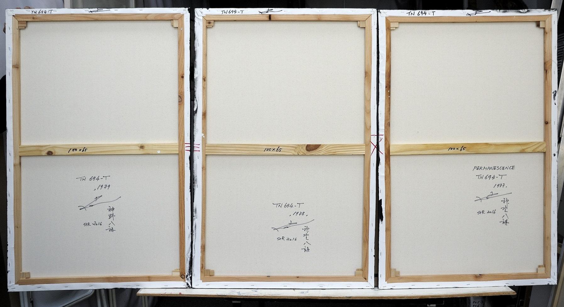 Permanescence TN694-T von Hachiro Kanno – abstraktes Gemälde auf Kalligraphie basiert im Angebot 8