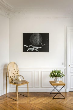 TN 681 by Hachiro Kanno - Calligraphy-based abstract painting, black and white