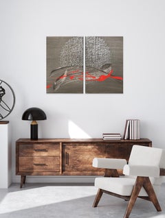 TN 902-D by Hachiro Kanno - Japanese Calligraphy Inspired Abstract Painting