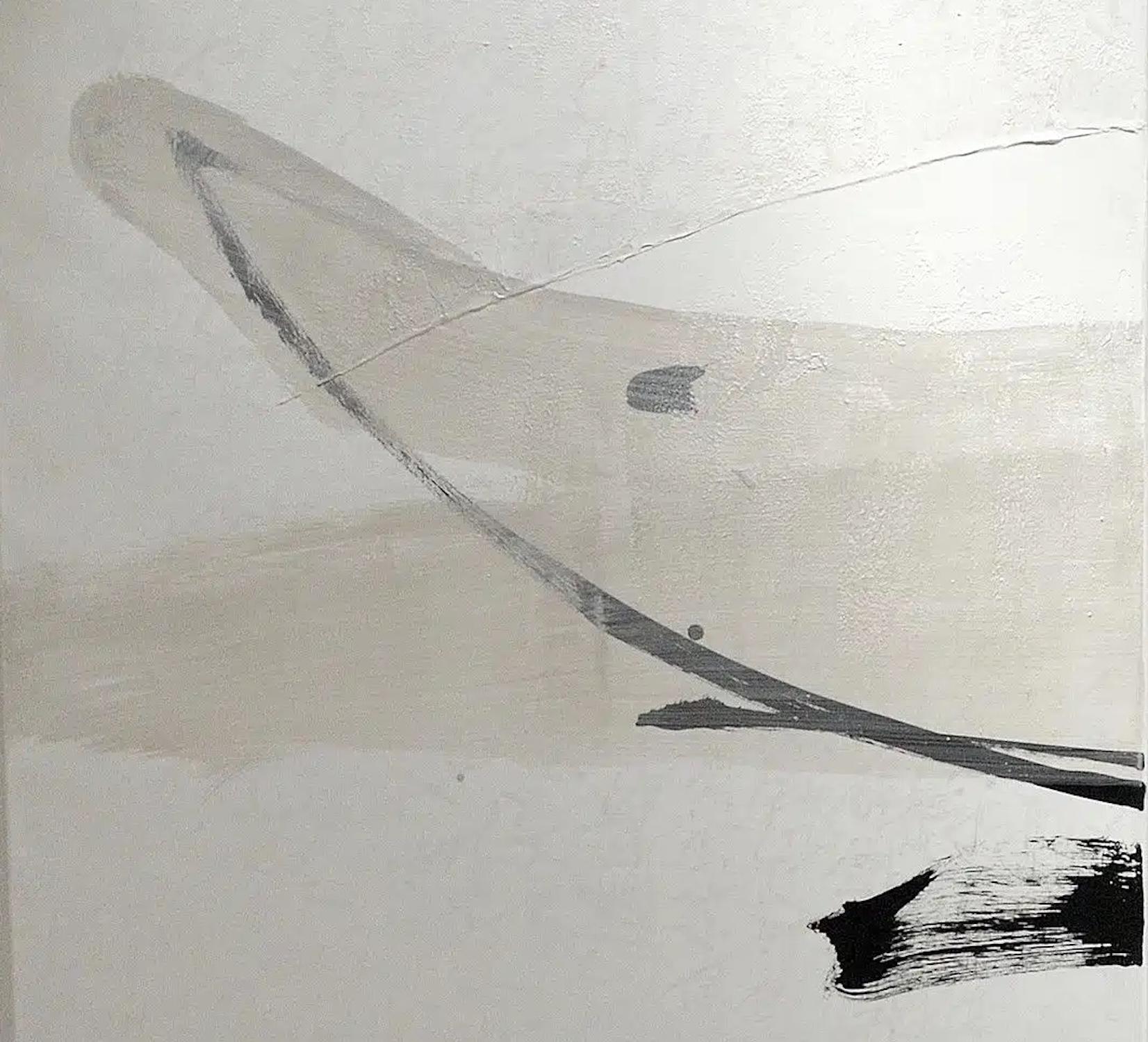 TN680-D von Hachiro Kanno - Großes abstraktes Gemälde auf Kalligrafie, Diptychon im Angebot 8