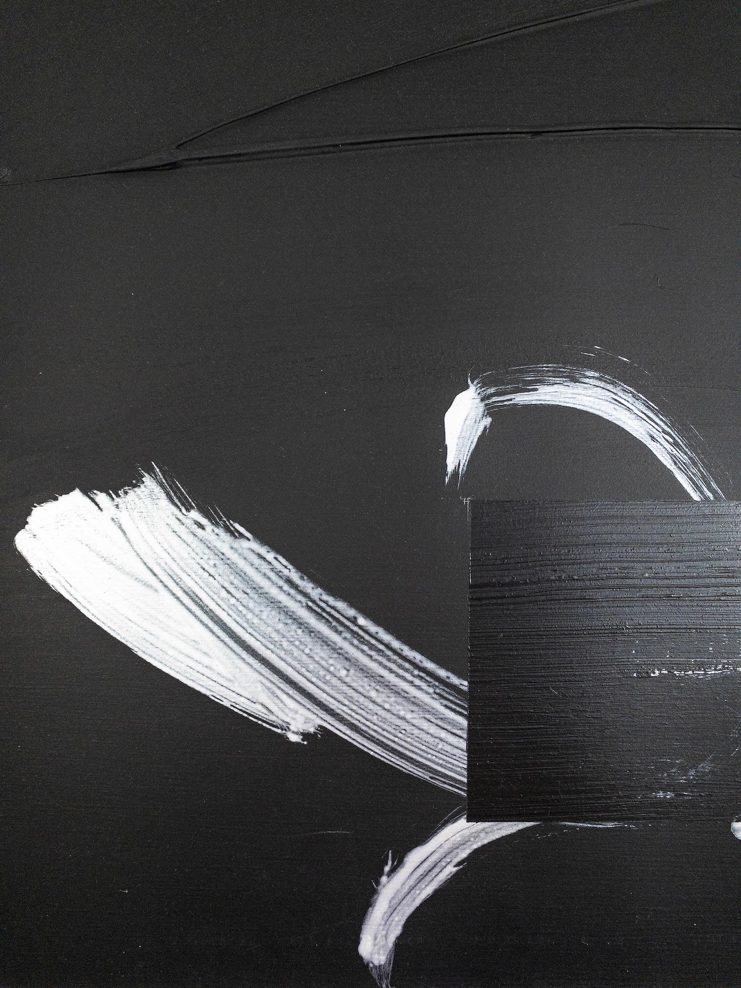 TN686-D de Hachiro Kanno - Abstracción y caligrafía japonesa, pintura díptica en venta 10