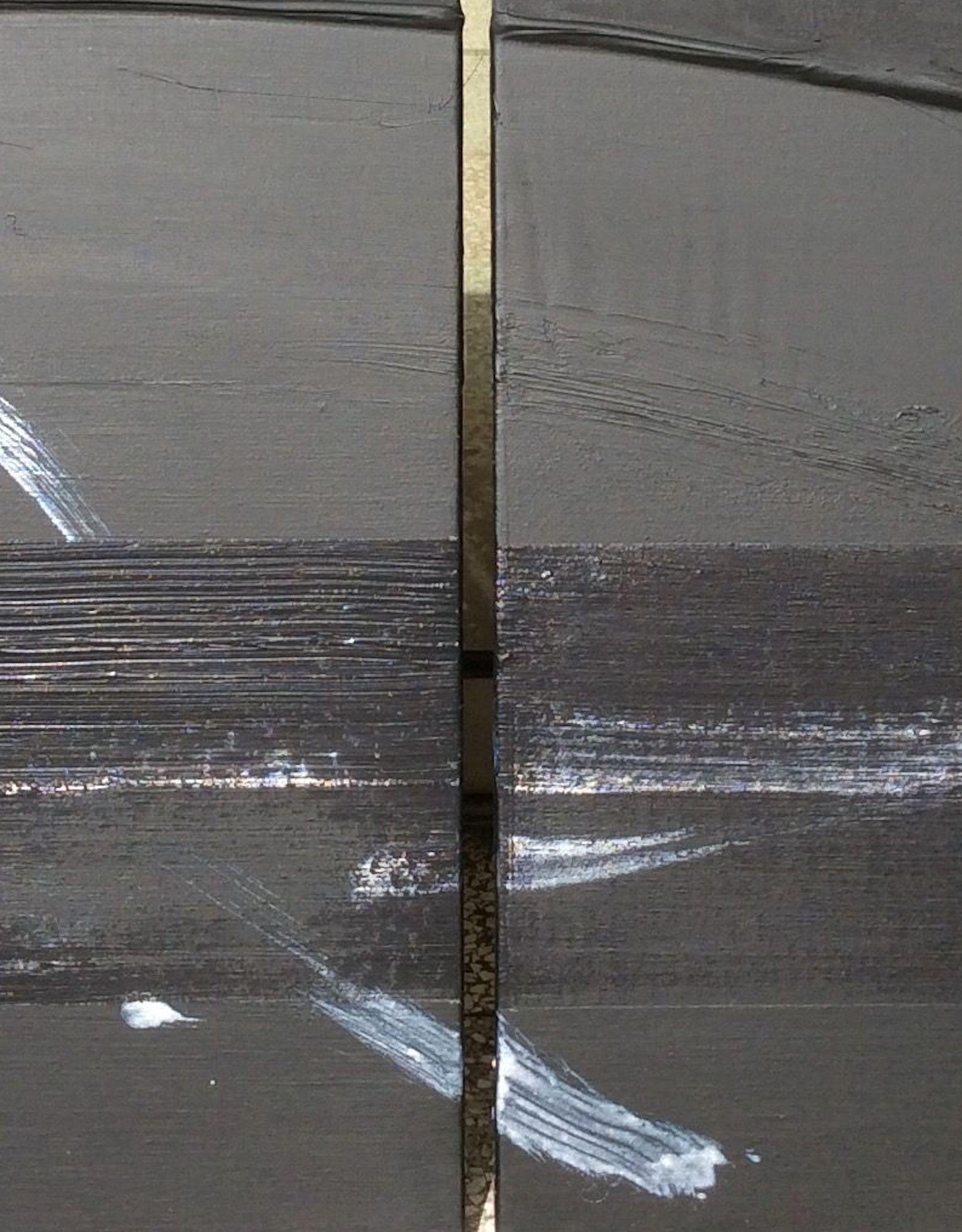 TN686-D de Hachiro Kanno - Abstracción y caligrafía japonesa, pintura díptica en venta 3