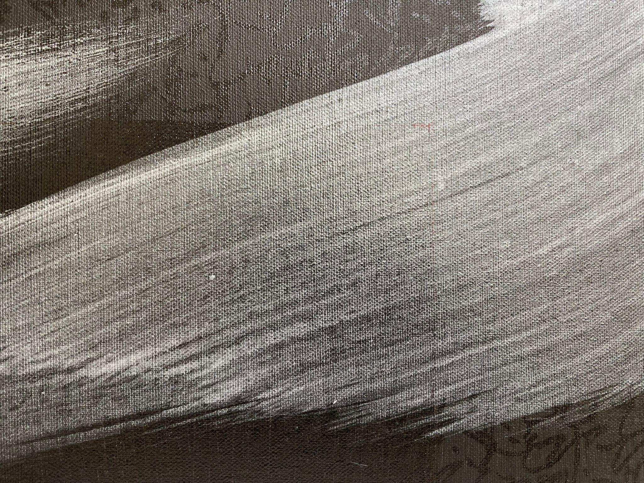 TN845-T von Hachiro Kanno - Abstrakte Malerei in Kalligrafie, Triptychon, schwarz im Angebot 9