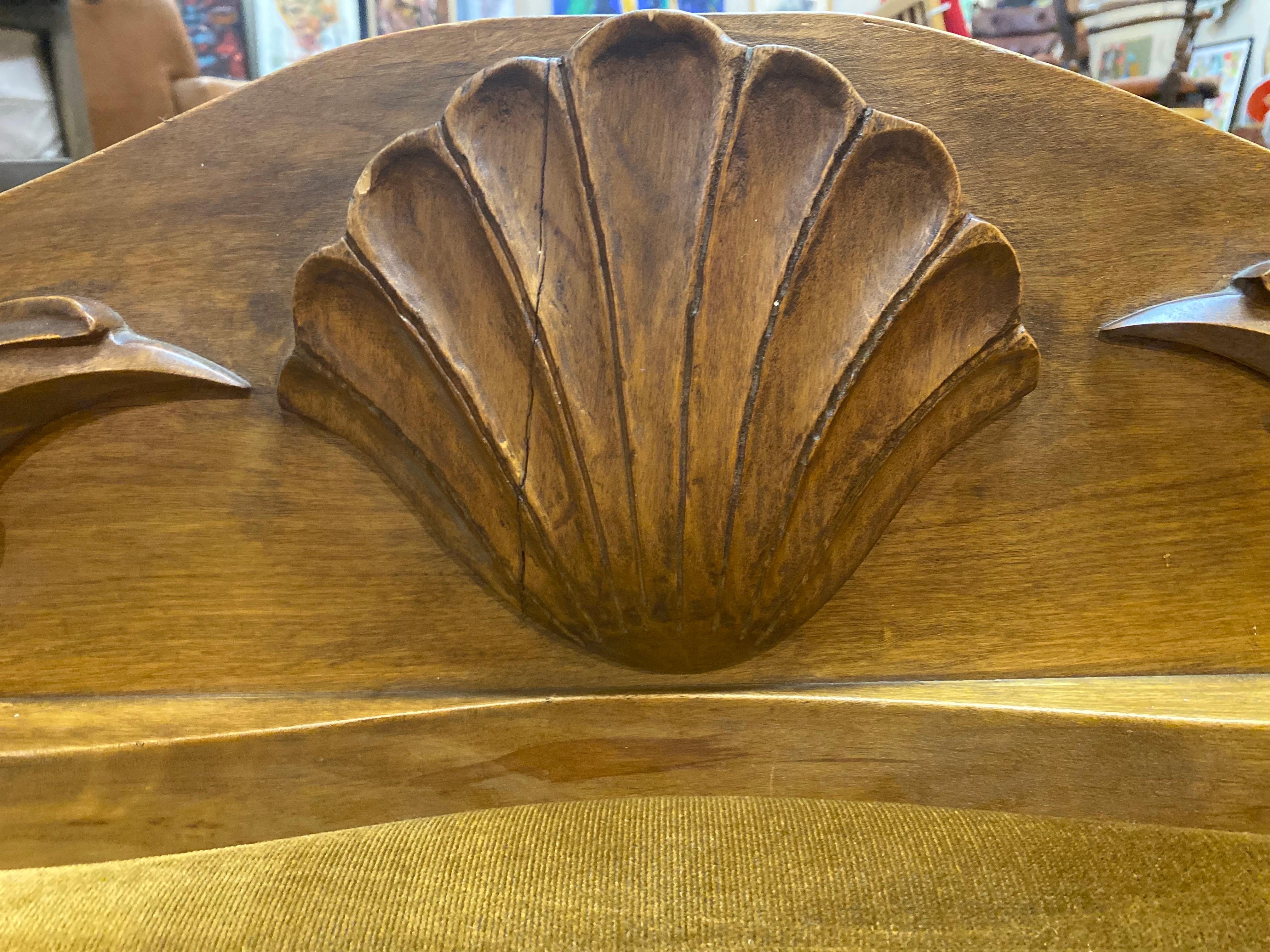 Divano messicano in legno intagliato in stile hacienda, anni '50 circa, Messico in vendita 8