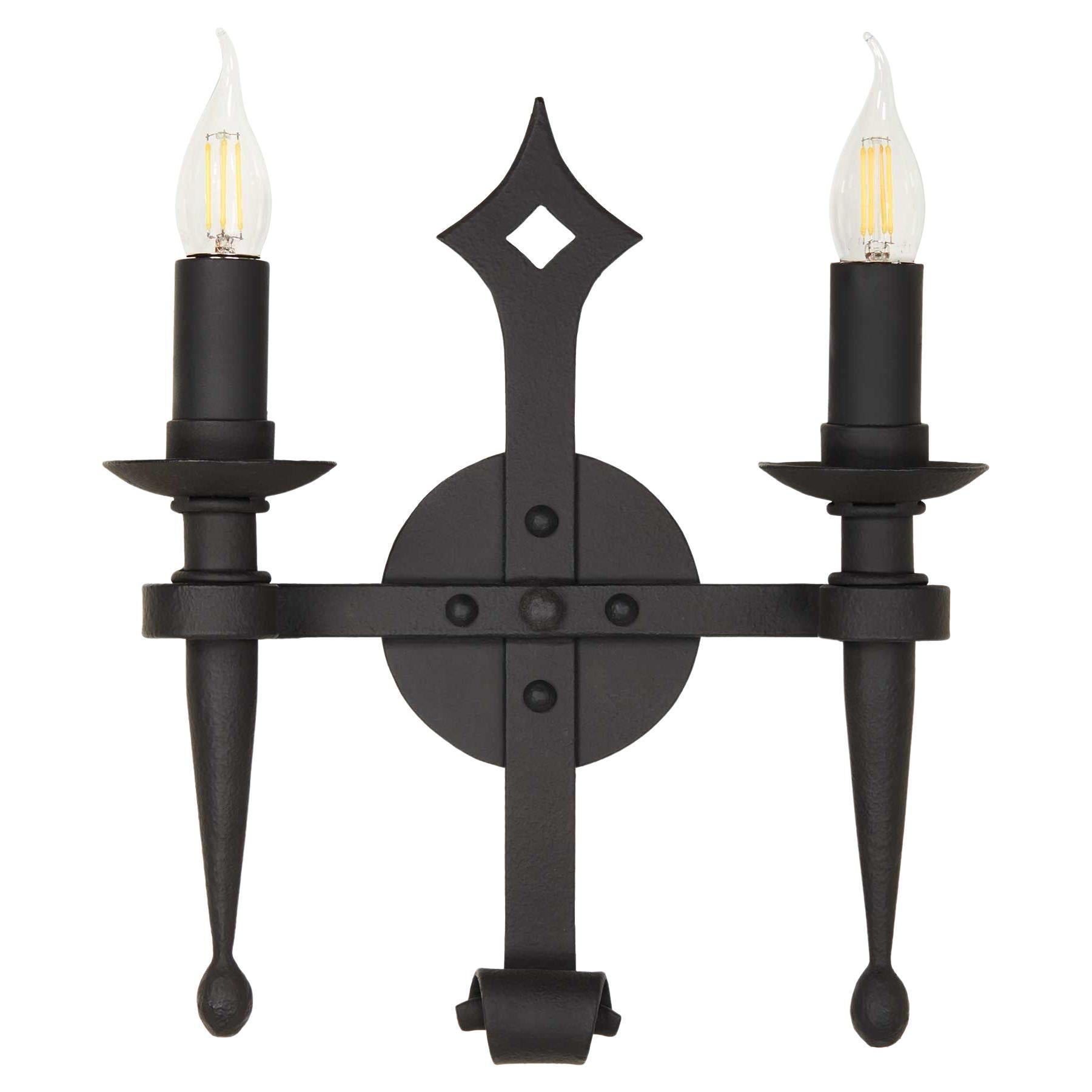  Hacienda Style Wall Sconce Spanish Colonial Wrought Iron Interior Light Fixture