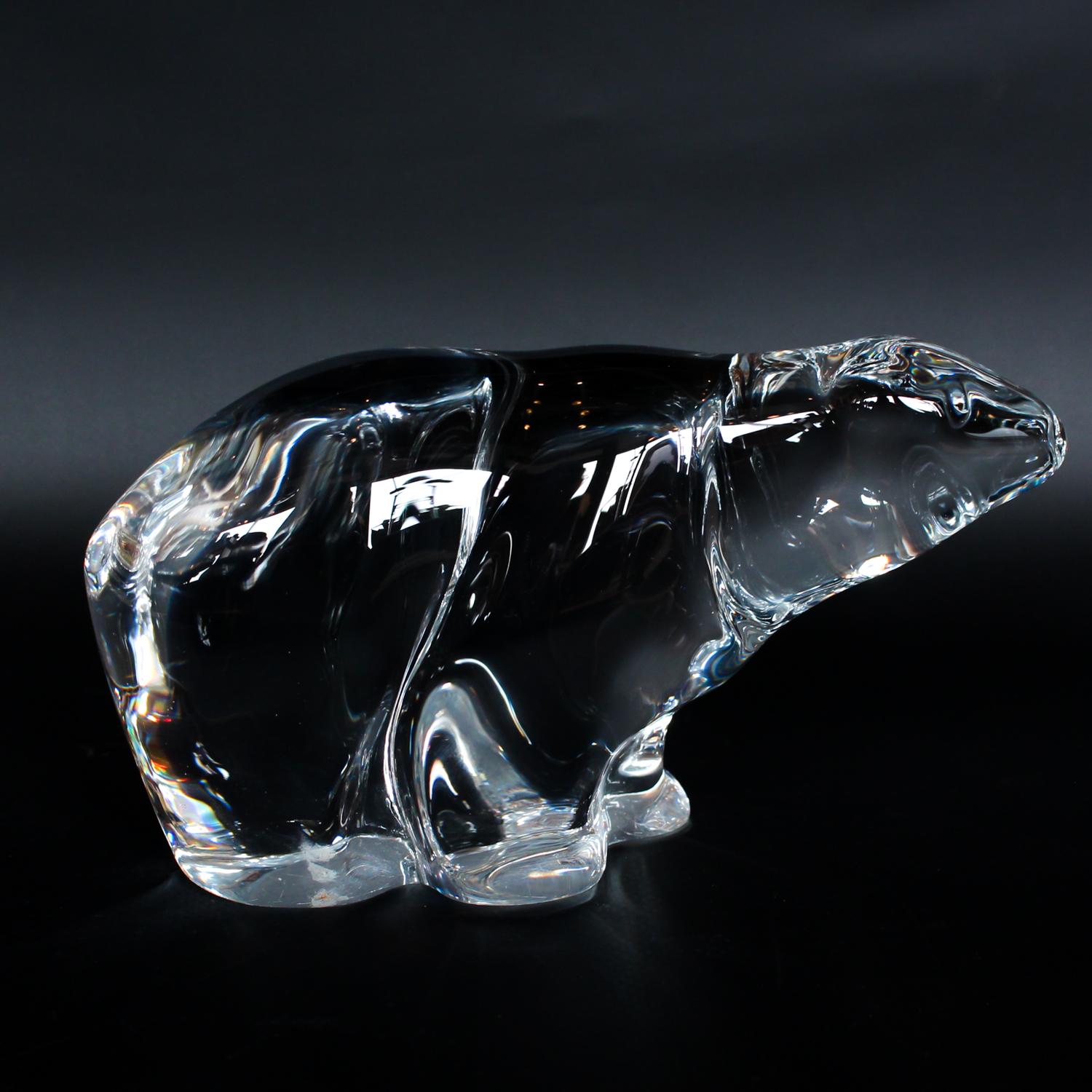 glass polar bear paperweight