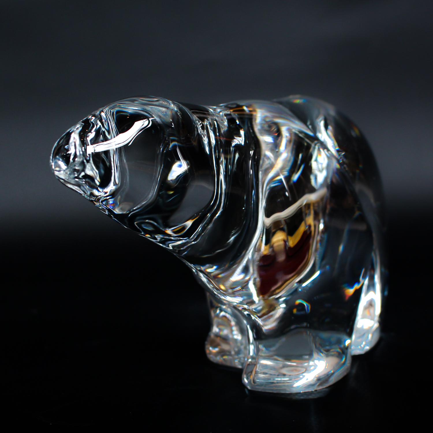 glass polar bear paperweight