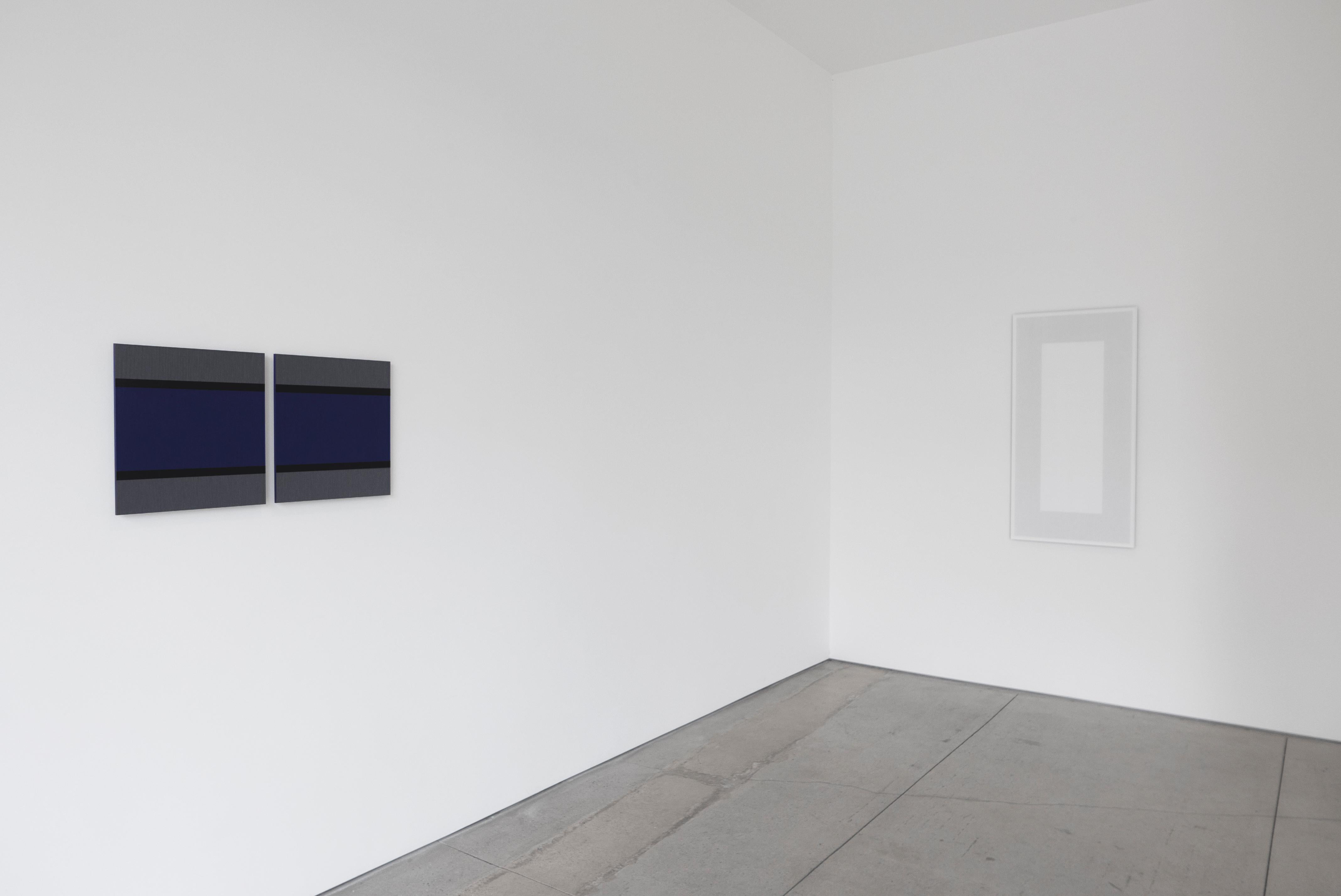Blue Nights II - Minimalist Painting by Hadi Tabatabai