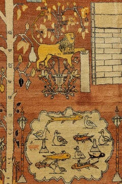 Hadji Jalili Tabriz Gebetsteppich mit Tiermotiven