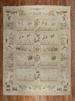 Hadji Jalili Tabriz Animal Pictorial Rug