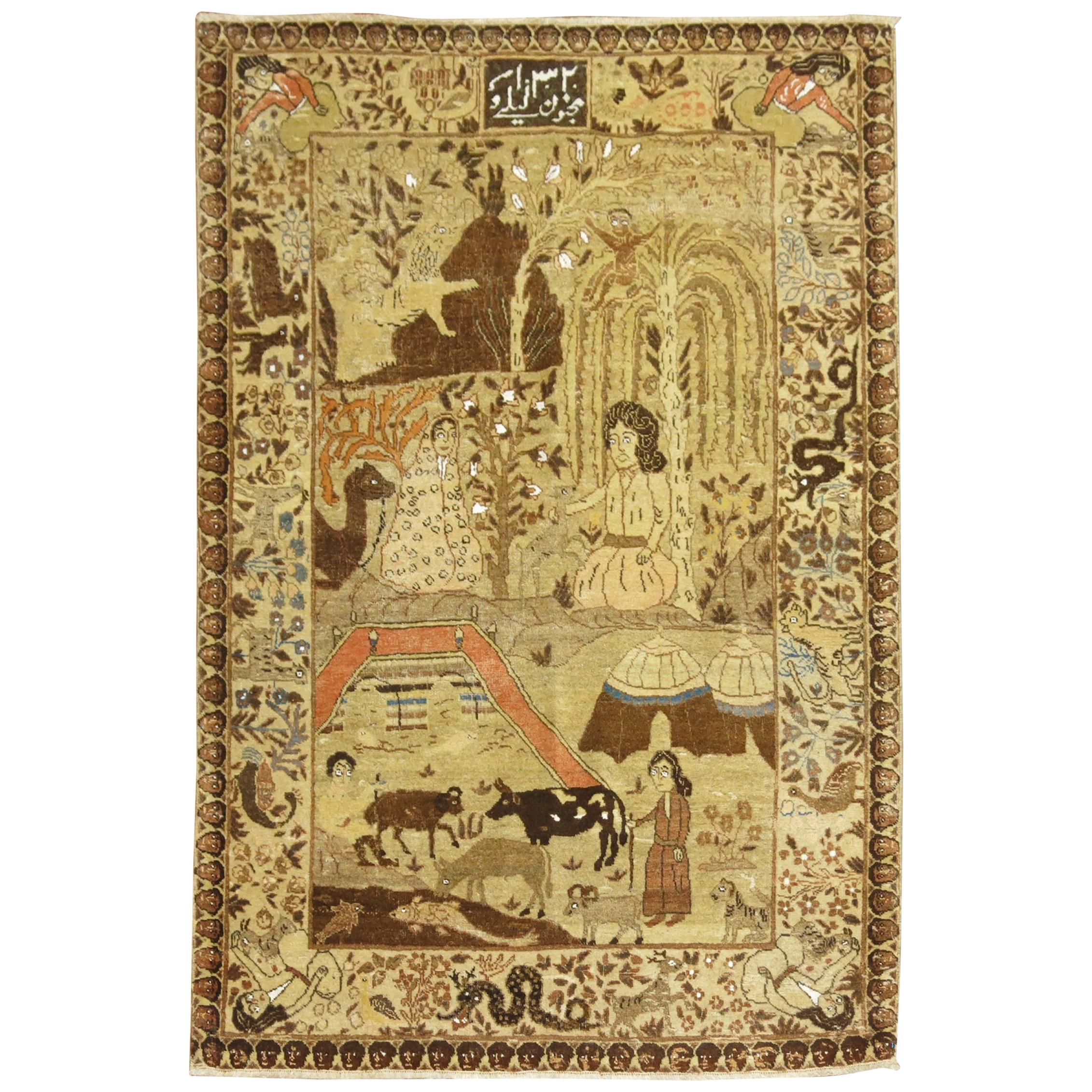 Hadji Jalili Tabriz Pictorial Rug