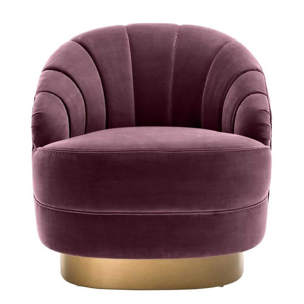 Chinese Wonder Armchair with Deep Purple or Deep Turquoise Velvet